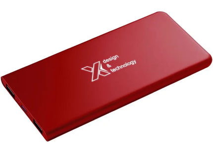 SCX.design P15 5000 mAh Powerbank mit LED-Logo - Mittelrot, tragbares Ladegerät, hohe Kapazität TK Gruppe® Grosshandel 