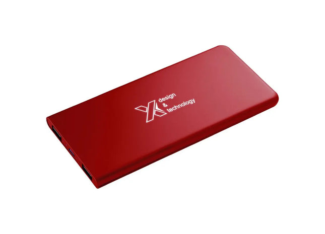 SCX.design P15 5000 mAh Powerbank mit LED-Logo - Mittelrot, tragbares Ladegerät, hohe Kapazität TK Gruppe® Grosshandel 