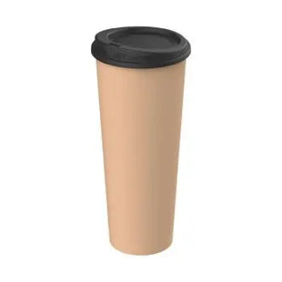 SEO-Robuster Reise-Kaffeebecher Braun-Schwarz 0,5l, Ideal für Unterwegs TK Gruppe® Grosshandel 