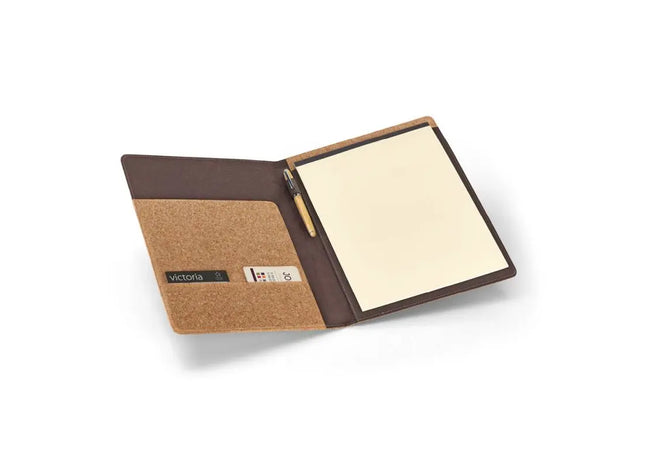 SERPA A4 Schreibmappe aus Kork mit unliniertem Schreibblock - natur - Notizmappe, Organizer TK Gruppe® Grosshandel 
