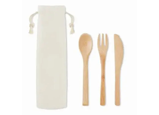 SETBOO Bambus Besteckset in Beige: Öko-Chic & Funktional TK Gruppe® Grosshandel 