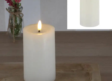 SHINE LED Echtwachskerze in Weiß - Dekorative Kerze, 7,5x12,5 cm TK Gruppe® Grosshandel 