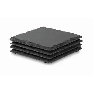 SLATE4 Untersetzer-Set in Schwarz – Schick & Praktisch TK Gruppe® Grosshandel 