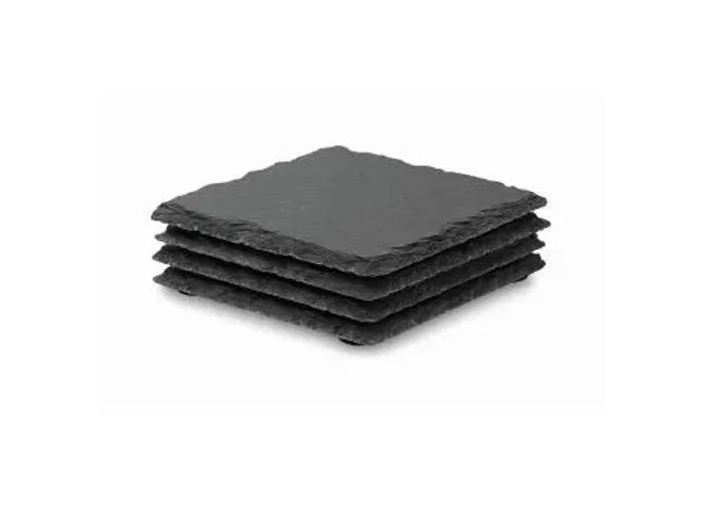 SLATE4 Untersetzer-Set in Schwarz – Schick & Praktisch TK Gruppe® Grosshandel 