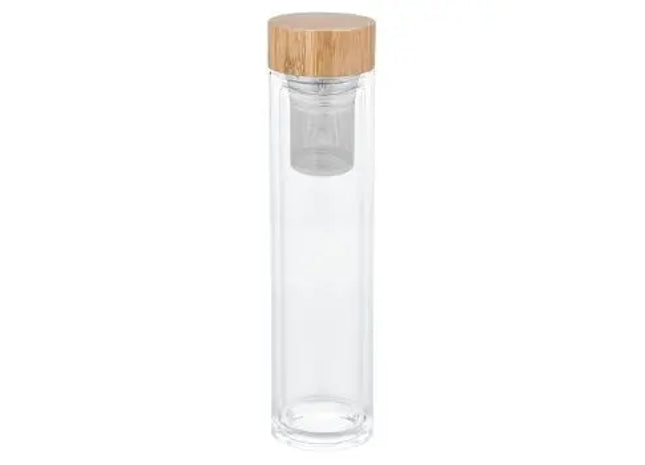SLEDGE Glasflasche mit Teesieb: Beige & Transparent für stilvolles Teetrinken TK Gruppe® Grosshandel 