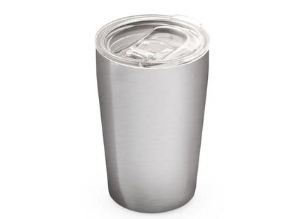 SLIDER 380 ml Reisebecher aus Edelstahl – Satinsilber, Stilvoll & Robust TK Gruppe® Grosshandel 