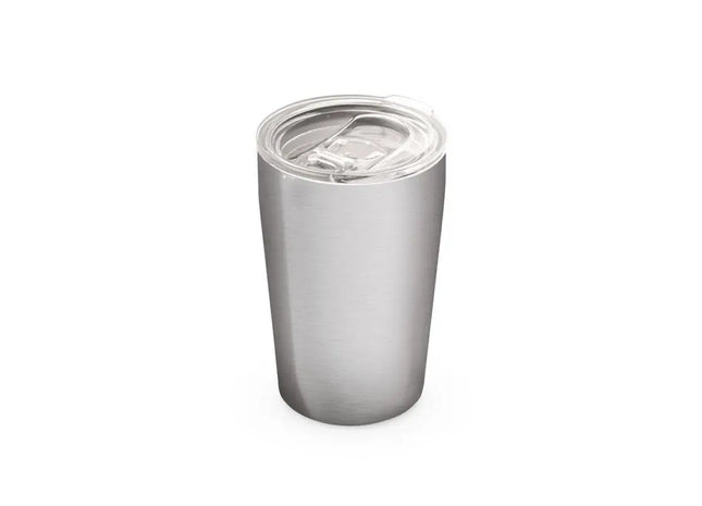 SLIDER 380 ml Reisebecher aus Edelstahl – Satinsilber, Stilvoll & Robust TK Gruppe® Grosshandel 