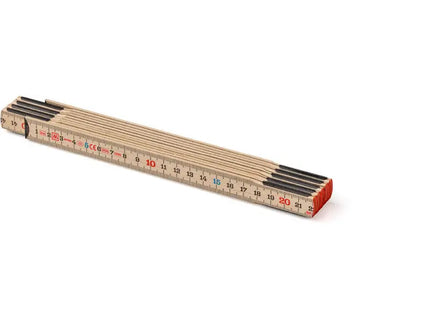 SLIMBOY Holz-Zollstock 2m mit schwarzen Stahlfedern in Natur – Schlank & Dauerhaft TK Gruppe® Grosshandel 