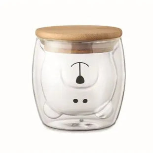 SMILE Bär Transparenter Borosilikatglas Becher, 300 ml TK Gruppe® Grosshandel 