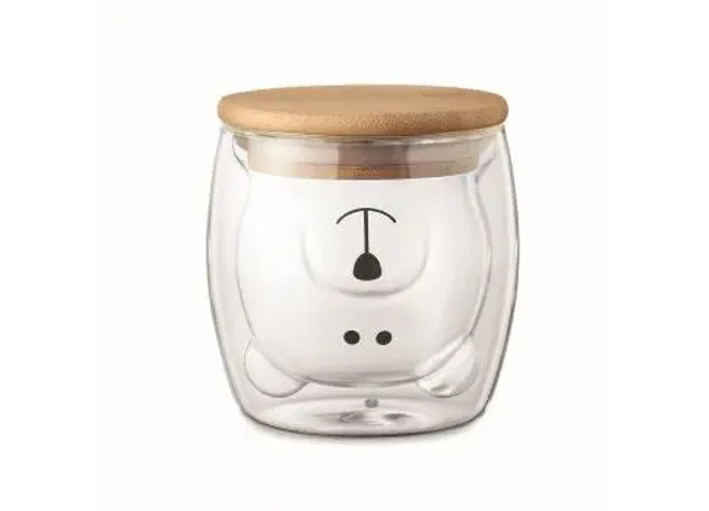 SMILE Bär Transparenter Borosilikatglas Becher, 300 ml TK Gruppe® Grosshandel 