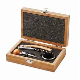SONOMA Bambus Wein-Set - Holz, Ökologisches Wein-Zubehörset TK Gruppe® Grosshandel 