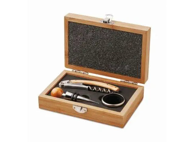 SONOMA Bambus Wein-Set - Holz, Ökologisches Wein-Zubehörset TK Gruppe® Grosshandel 