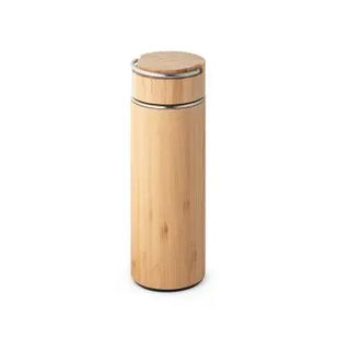 SOW Bambus & Edelstahl Thermokanne 440ml – Natürlich & Robust TK Gruppe® Grosshandel 