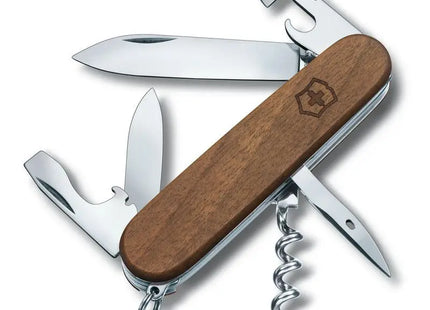SPARTAN WOOD Schweizer Taschenmesser: Holzgriff, Vielseitig, Robust für Alltag und Outdoor TK Gruppe® Grosshandel 