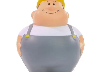 SQUEEZIES Bauarbeiter Bert - farbenfroher Stressball für Bauarbeiter, Anti-Stress-Spielzeug TK Gruppe® Grosshandel 