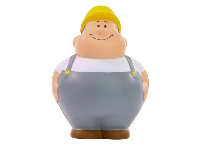 SQUEEZIES Bauarbeiter Bert - farbenfroher Stressball für Bauarbeiter, Anti-Stress-Spielzeug TK Gruppe® Grosshandel 