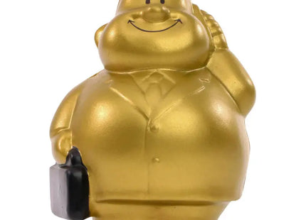 SQUEEZIES Gold Bert - Glänzender Stressball Goldfarbener Stresslöser für Entspannung und Spaß TK Gruppe® Grosshandel 