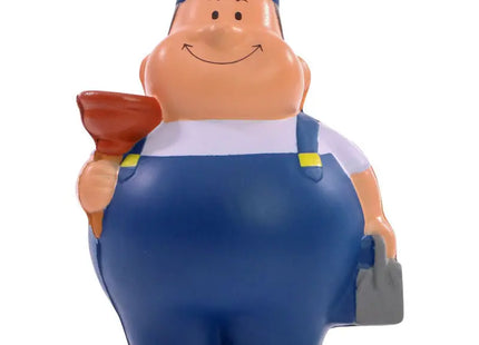 SQUEEZIES Klempner Bert - Bunter Stressball Mehrfarbiger Stresslöser für Entspannung und Spaß TK Gruppe® Grosshandel 