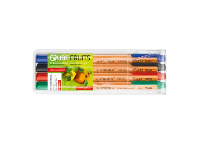 STABILO GREENpoint 4er-Set Faserschreiber - Umweltfreundliche Stifte für Präzises Schreiben und Zeichnen TK Gruppe® Grosshandel 
