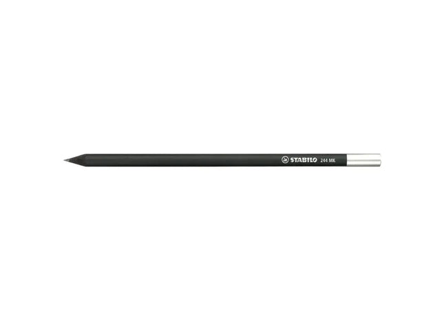 STABILO Graphitstift mit Metallkappe - Schwarz-Silber - Elegant Zeichenstift 2024 TK Gruppe® Grosshandel 