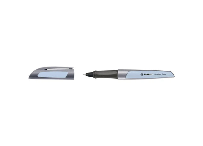STABILO Modern Flow Gelroller – Silber & Himmelblau für Elegantes Schreiben TK Gruppe® Grosshandel 