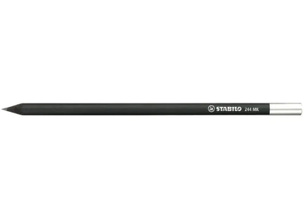 STABILO Robuster Graphitstift mit Metallkapsel in Schwarz-Silber TK Gruppe® Grosshandel 