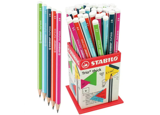 STABILO Trio Bold 48-Pack Display: Thick Lead Pencils for Vibrant Writing! TK Gruppe® Grosshandel 