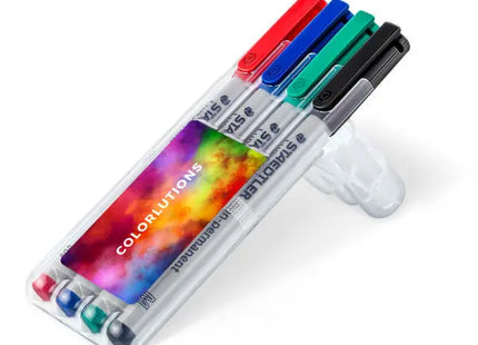 STAEDTLER Lumocolor M-Box, 4 Temporäre Marker Transparent TK Gruppe® Grosshandel 