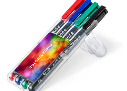STAEDTLER Lumocolor Permanent F-Box, 4 Feinmarker Transparent TK Gruppe® Grosshandel 