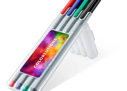 STAEDTLER triplus fineliner, Box mit 4 Stiften - Transparent, Präzision und Komfort TK Gruppe® Grosshandel 