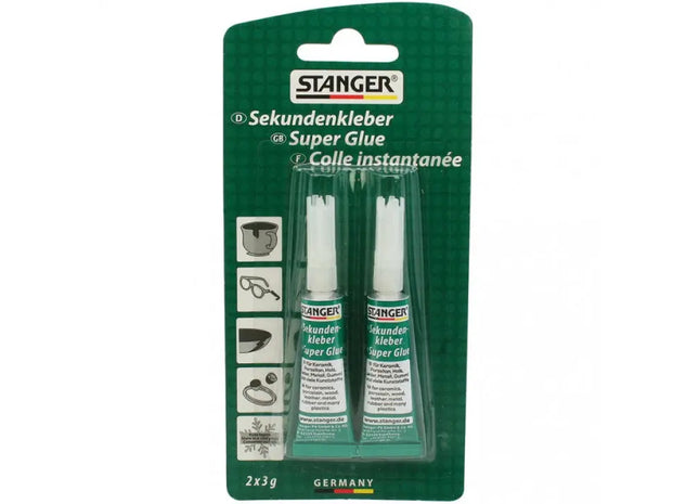STANGER Sekundenkleber, flüssig, 2er-Pack je 3g auf SB-Karte TK Gruppe® Grosshandel 