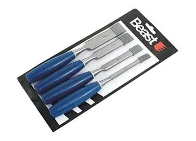 STECH-BEITELSATZ PVC-GRIFF : Präziser PVC-Griff Stechbeitel-Satz - Professionelles Schnitzbeitel-Set mit ergonomischen PVC-Griffen für Meisterwerke in der Holzbearbeitung TK Gruppe® Grosshandel 