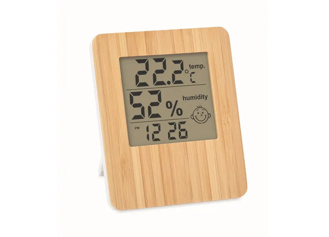 SUNCITY Bambus-Wetterstation, Natürliches Holzdesign, Präzise & Modern TK Gruppe® Grosshandel 