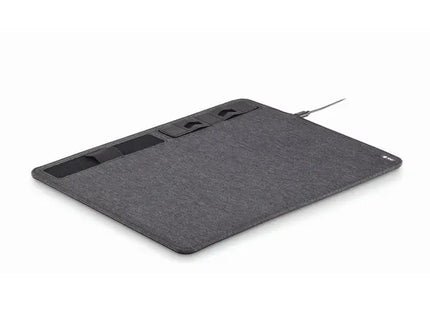 SUPERPAD RPET Mousepad mit 15W Ladegerät in Dunkelgrau – Effizient & Umweltfreundlich TK Gruppe® Grosshandel 