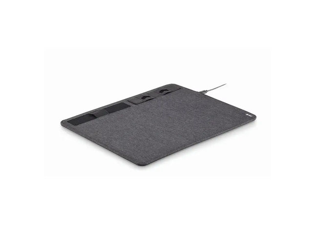 SUPERPAD RPET Mousepad mit 15W Ladegerät in Dunkelgrau – Effizient & Umweltfreundlich TK Gruppe® Grosshandel 