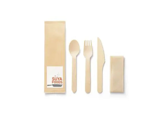 SUYA Holz Besteckset in Naturfarbe: Ökologisch & Stilvoll TK Gruppe® Grosshandel 