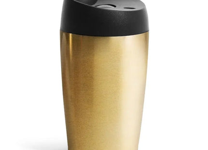 Sagaform Loke Reisebecher 240 ml – stilvoller, isolierter Thermobecher in Gold für unterwegs TK Gruppe® Grosshandel 