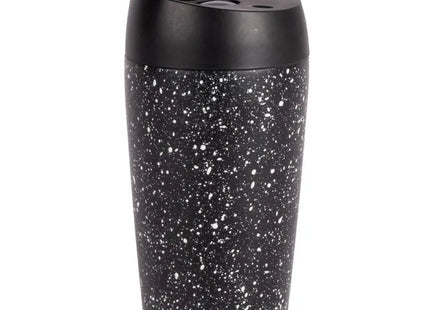 Sagaform Loke Reisebecher Splash 240 ml – zweifarbiger isolierter Thermobecher in Schwarz und Weiß TK Gruppe® Grosshandel 