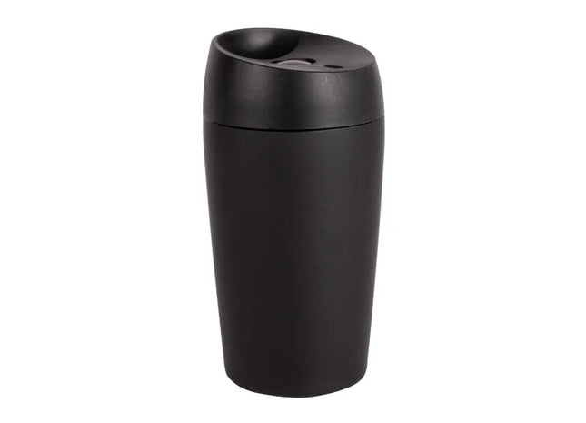 Sagaform Loke Reisebecher gummierte Oberfläche 240 ml – schwarzer, isolierter Thermobecher TK Gruppe® Grosshandel 
