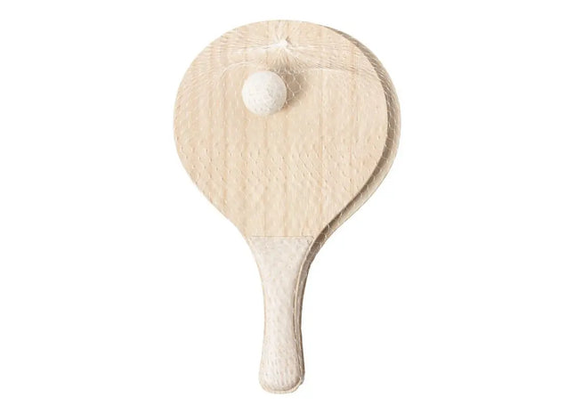 Saiker Strandtennis - Natur: Hochwertiges Set für ultimativen Spaß am Strand oder am Pool TK Gruppe® Grosshandel 
