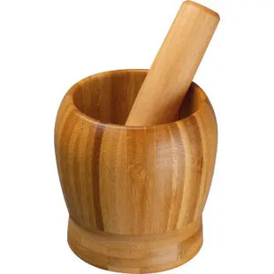 Salvador Holzmörser - Naturholz Mörser & Stößel Set, langlebig & stilvoll, Küchenhelfer - beige TK Gruppe® Grosshandel 