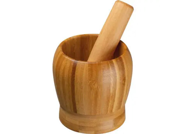 Salvador Holzmörser - Naturholz Mörser & Stößel Set, langlebig & stilvoll, Küchenhelfer - beige TK Gruppe® Grosshandel 