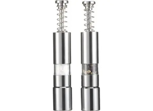 Salz- und Pfeffermühle Annalena aus Metall in Silber - Robustes Design, Feineinstellung TK Gruppe® Grosshandel 