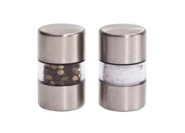 Salz- und Pfefferstreuer-Set SPICE FLAVOUR in Silber - Stilvolles Gewürzspender-Duo TK Gruppe® Grosshandel 