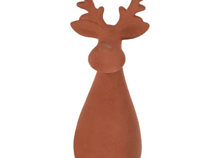 Sandstein-Rentier, Kardinalrot, ca. 26cmH - Verleihen Sie Ihrem Raum mit einem roten Rentier-Dekor Festlichkeit TK Gruppe® Grosshandel 