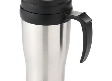 Sanibel 400 ml Doppelwandiger Isolierbecher, Silber & Schwarz TK Gruppe® Grosshandel 