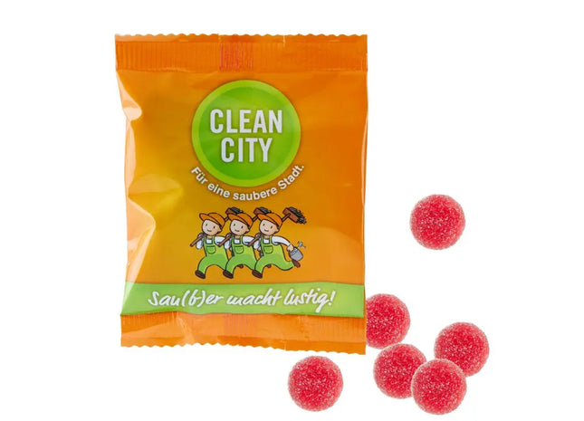 Saure Johannisbeer-Bonbons, personalisiert mit Ihrem Druck TK Gruppe® Grosshandel 
