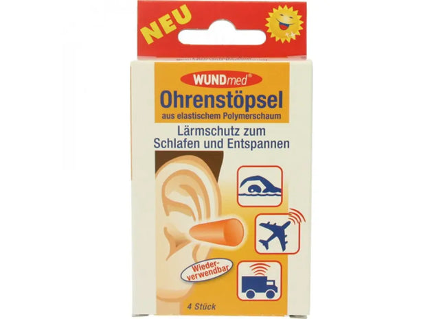 Schaumstoff-Ohrstöpsel aus Polymer, 4er-Pack - Effektiver Lärmschutz & Komfort TK Gruppe® Grosshandel 