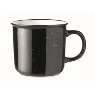 Schicker Vintage-Keramikbecher 400 ml - Schwarz PIGA Design Retro und stilvoller Trinkgenuss TK Gruppe® Grosshandel 
