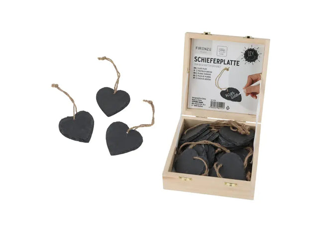Schiefer Herz Bastelset, ca. 7x7cm TK Gruppe® Grosshandel 